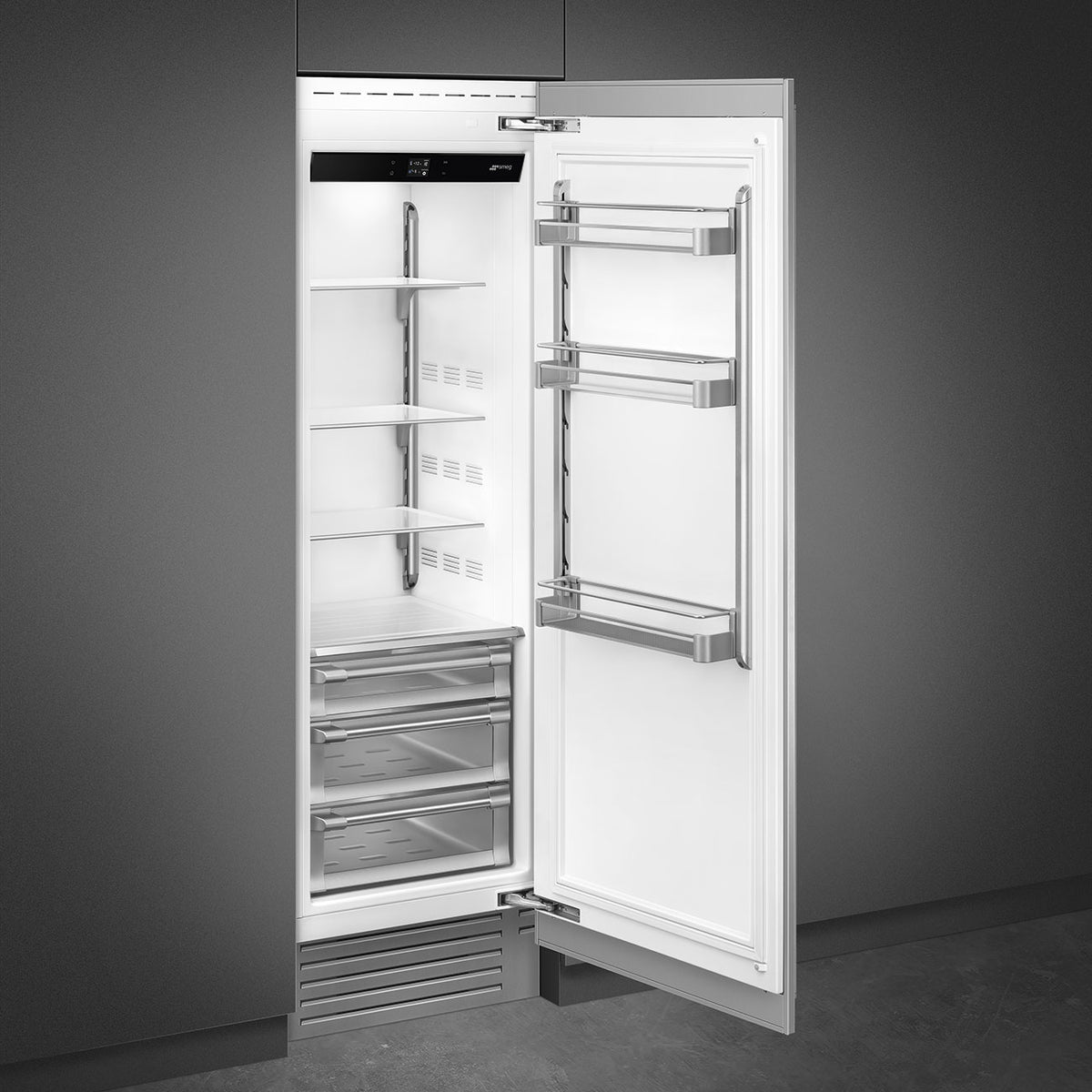 Smeg - 30” Stainless Steel Built-In Fridge Column, Right Hinge - RSDU30RX