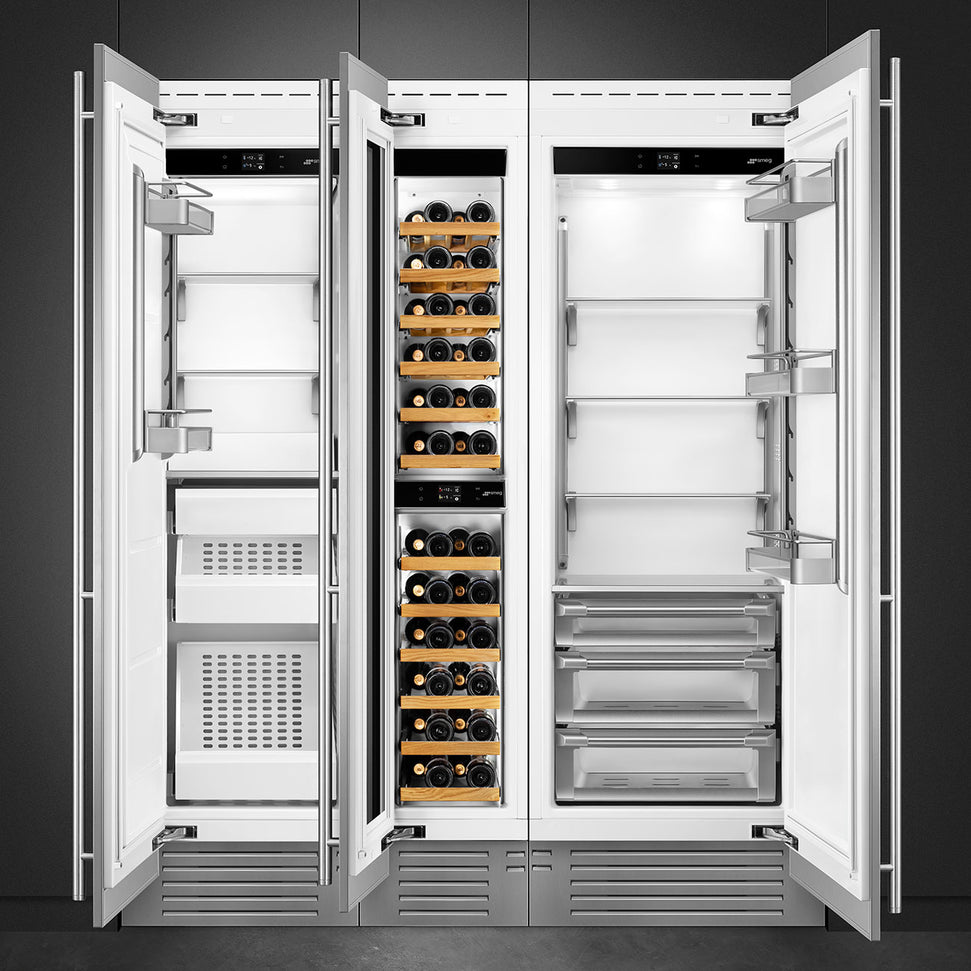 Smeg - 30” Stainless Steel Built-In Fridge Column, Right Hinge - RSDU30RX