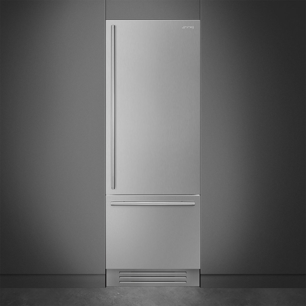 Smeg - 30" Stainless Steel Built-In Fridge with Convertible Freezer, Right Hinge - RBMU30RX