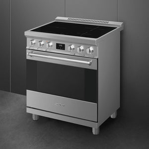 Smeg - 30" Stainless Steel Professional Induction Range - SPR30UIMX