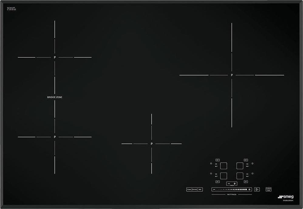 Smeg - 31" Drop-In 4-Burner Induction Cooktop - Black - SIMU530B (Special Order Item)