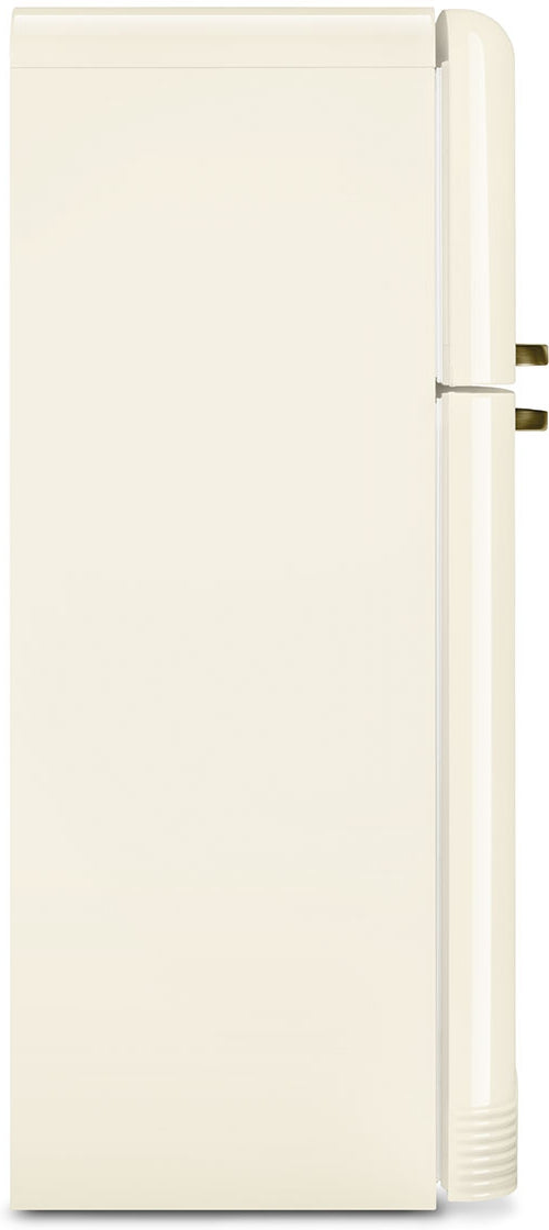 Smeg - 31" FAB50 Retro Refrigerator With Bottom Freezer, Brass Right Hinge - Preliminary Cream - FAB50URCRB3