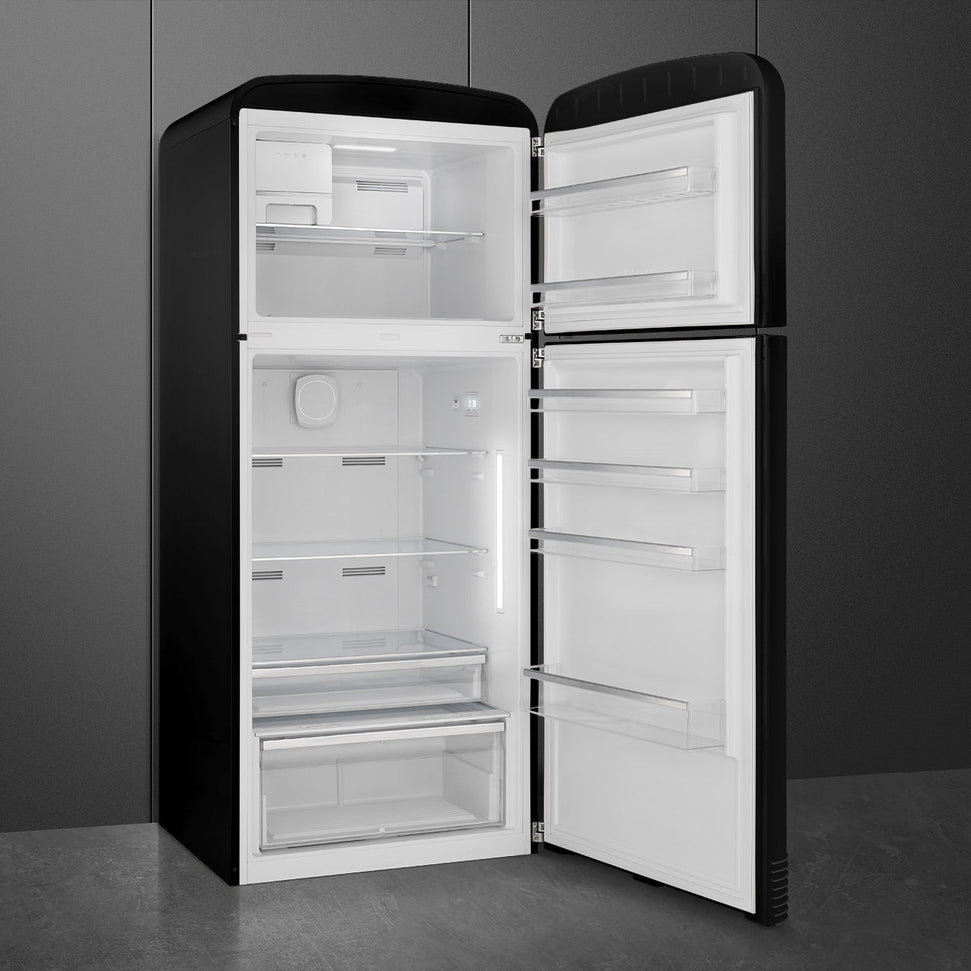Smeg - 31" FAB50 Retro Refrigerator With Bottom Freezer, Right Hinge Preliminary Black - FAB50URBL3 (Special Order Item)