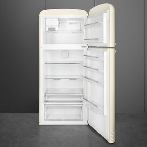 Smeg - 31" FAB50 Retro Refrigerator With Bottom Freezer, Right Hinge Preliminary Cream - FAB50URCR3