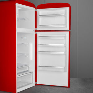 Smeg - 31" FAB50 Retro Refrigerator With Bottom Freezer, Right Hinge Preliminary Red - FAB50URRD3