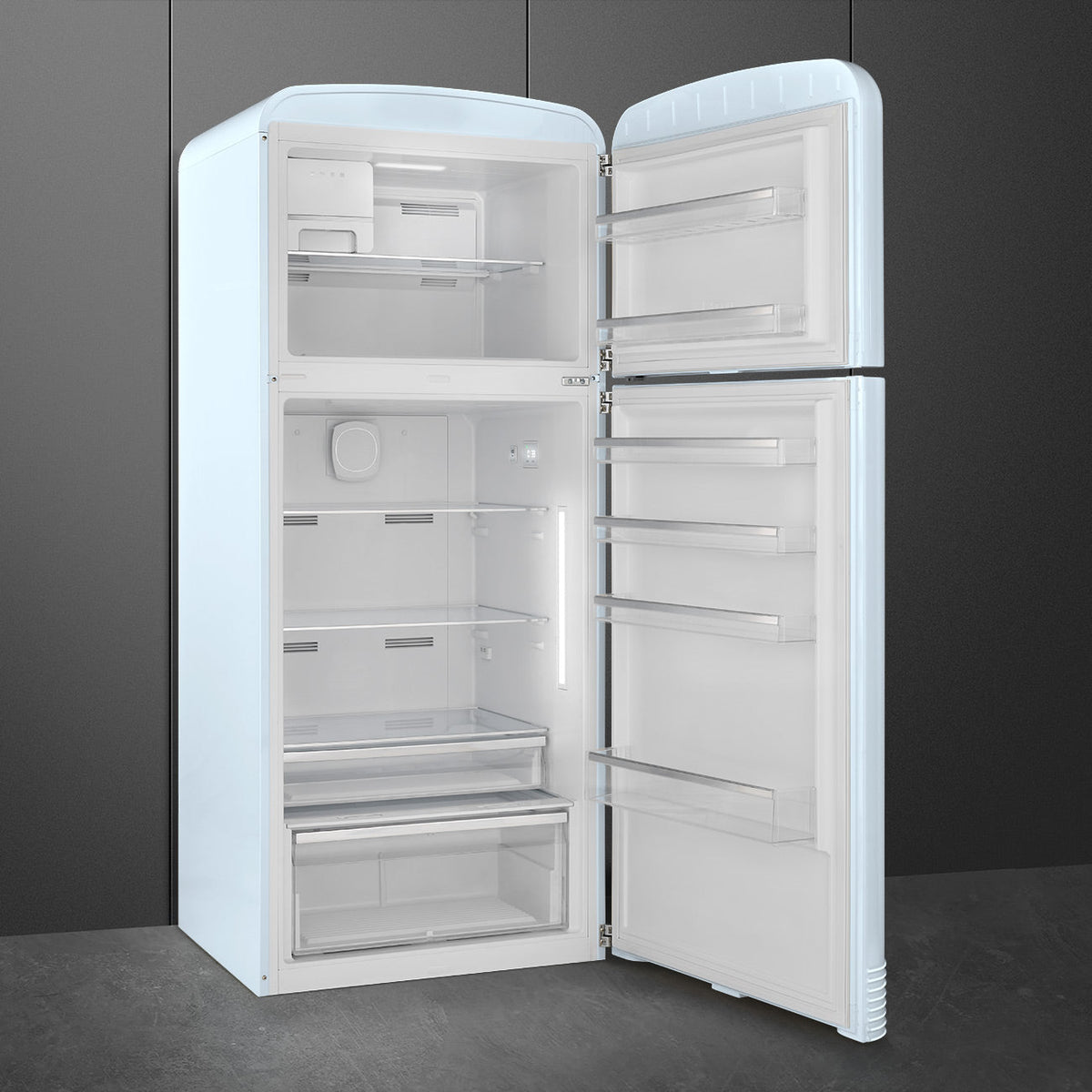 Smeg - 31" FAB50 Retro Refrigerator With Top Freezer, Right Hinge Preliminary Pastel Blue - FAB50URPB3