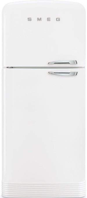 Smeg - 31" FAB50 Retro Refrigerator with Bottom Freezer, Left Hinge - Preliminary White - FAB50ULWH3