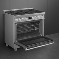 Smeg - 36" Dual Fuel Stainless Steel Professional Range - SPR36UGMX (Special Order Item)