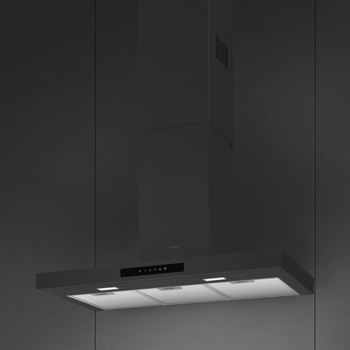 Smeg - 36" Flat T-Shape Universal Brushed Hood, Anthracite | 600 CFM - KBTU36AN