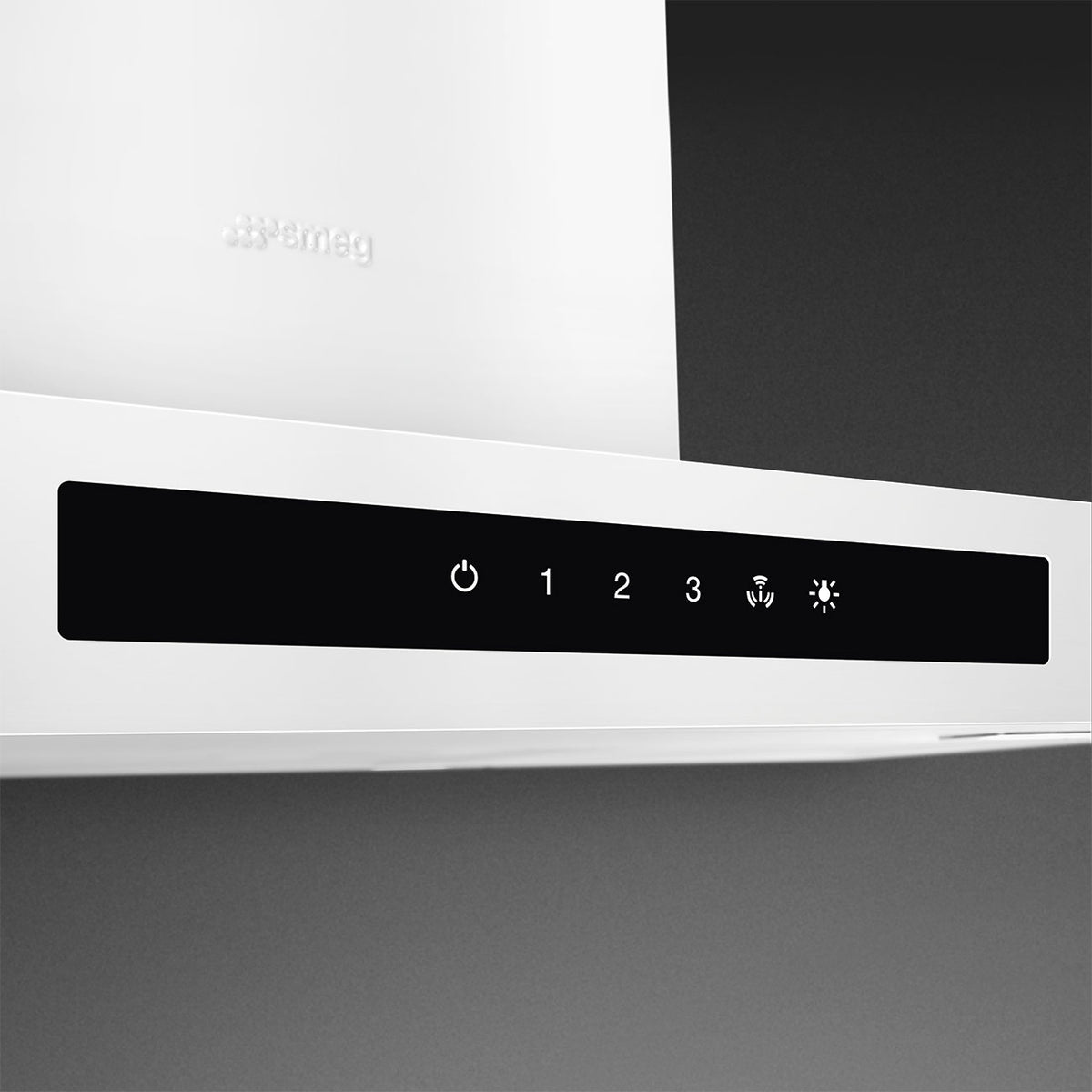 Smeg - 36" Flat T-Shape Universal Brushed Hood, Matte White| 600 CFM - KBTU36MW