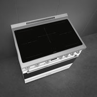 Smeg - 36" Freestanding Matt White Induction Range - SPR36UIMMW