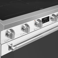Smeg - 36" Freestanding Matt White Induction Range - SPR36UIMMW