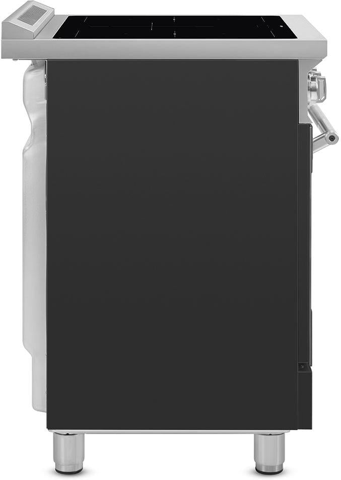 Smeg - 36" Freestanding Matte Black Stainless Steel Induction Range - SPR36UIMANX