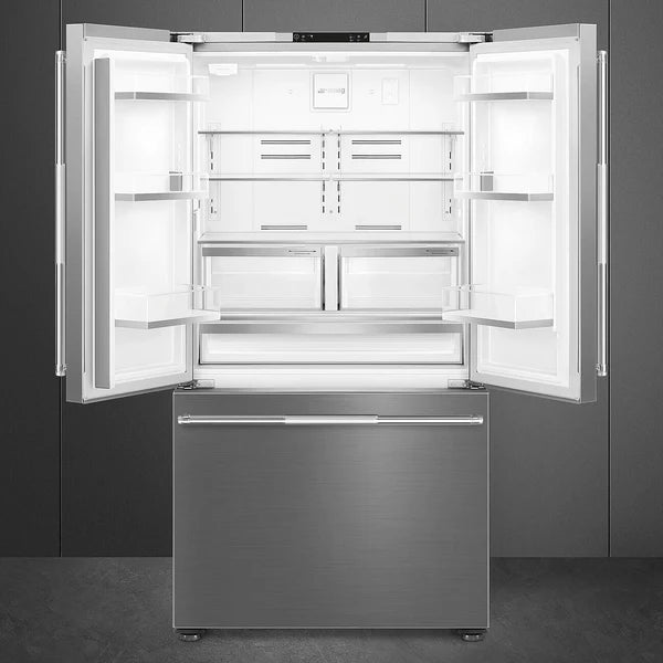 Smeg - 36" French Door Fridge with Auto Ice & Internal Water Preliminary - FD36UXIW