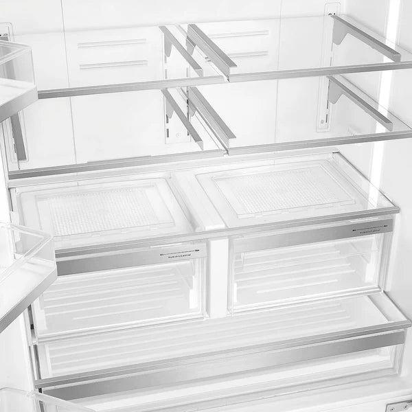 Smeg - 36" French Door Fridge with Auto Ice & Internal Water Preliminary - FD36UXIW