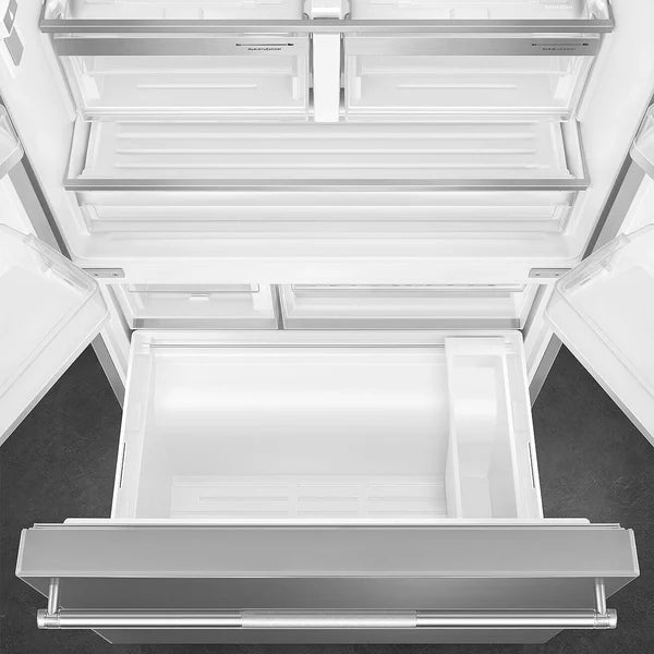 Smeg - 36" French Door Fridge with Auto Ice & Internal Water Preliminary - FD36UXIW