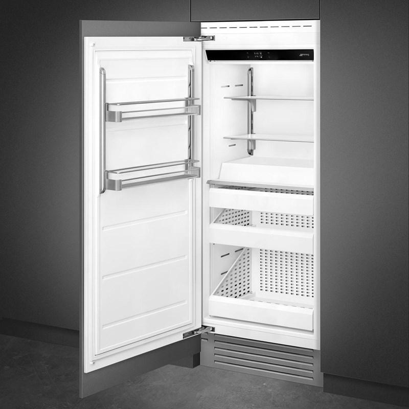 Smeg - 36” Panel Ready Built-In Freezer Column, Left Hinge - FZU36L