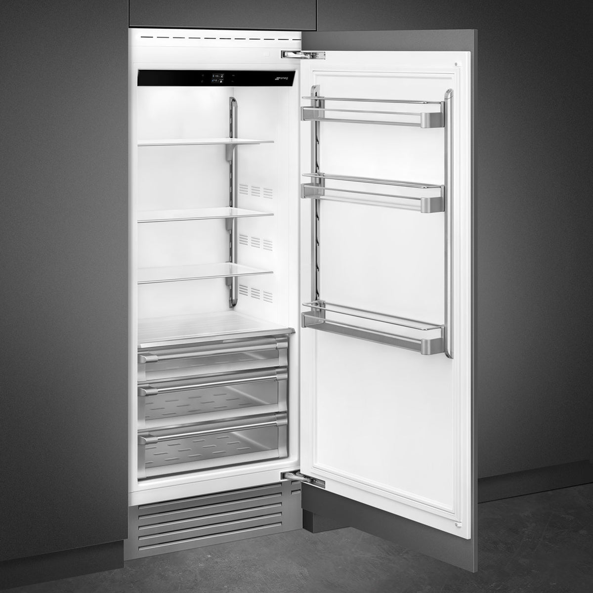 Smeg - 36” Panel Ready Built-In Fridge Column, Right Hinge - RSDU36R