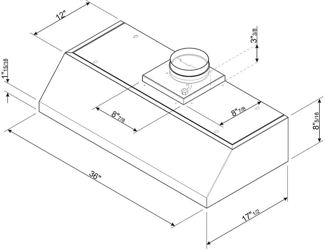 Smeg - 36" Pro-Style Under Cabinet Hood - PRELIMINARY - KPRU36X (Special Order Item)