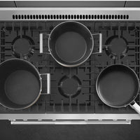 Smeg - 36" Professional Matt Black ALL GAS Range - SPR36UGGAN