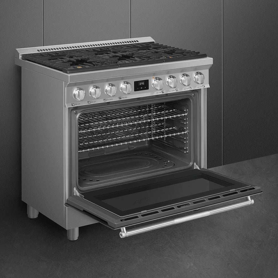 Smeg - 36" Professional Stainless-Steel ALL GAS Range - SPR36UGGX (Special Order Item)