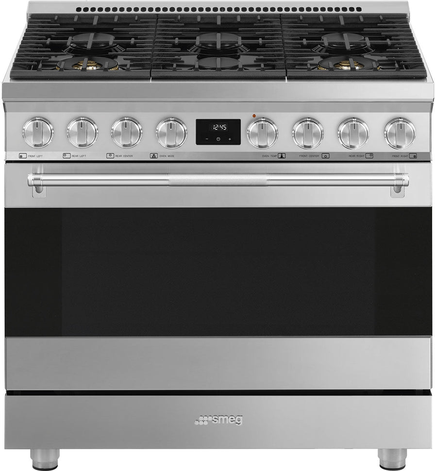 Smeg - 36" Professional Stainless-Steel ALL GAS Range - SPR36UGGX (Special Order Item)