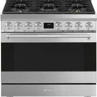 Smeg - 36" Professional Stainless-Steel ALL GAS Range - SPR36UGGX (Special Order Item)