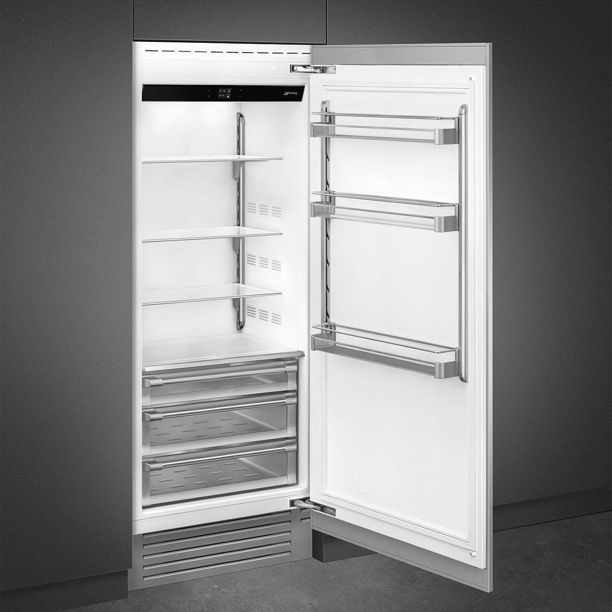 Smeg - 36” Stainless Steel Built-In Fridge Column, Right Hinge - RSDU36RX