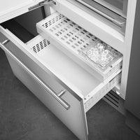 Smeg - 36" Stainless Steel Built-In Fridge with Convertible Freezer, Left Hinge - RBMU36LX