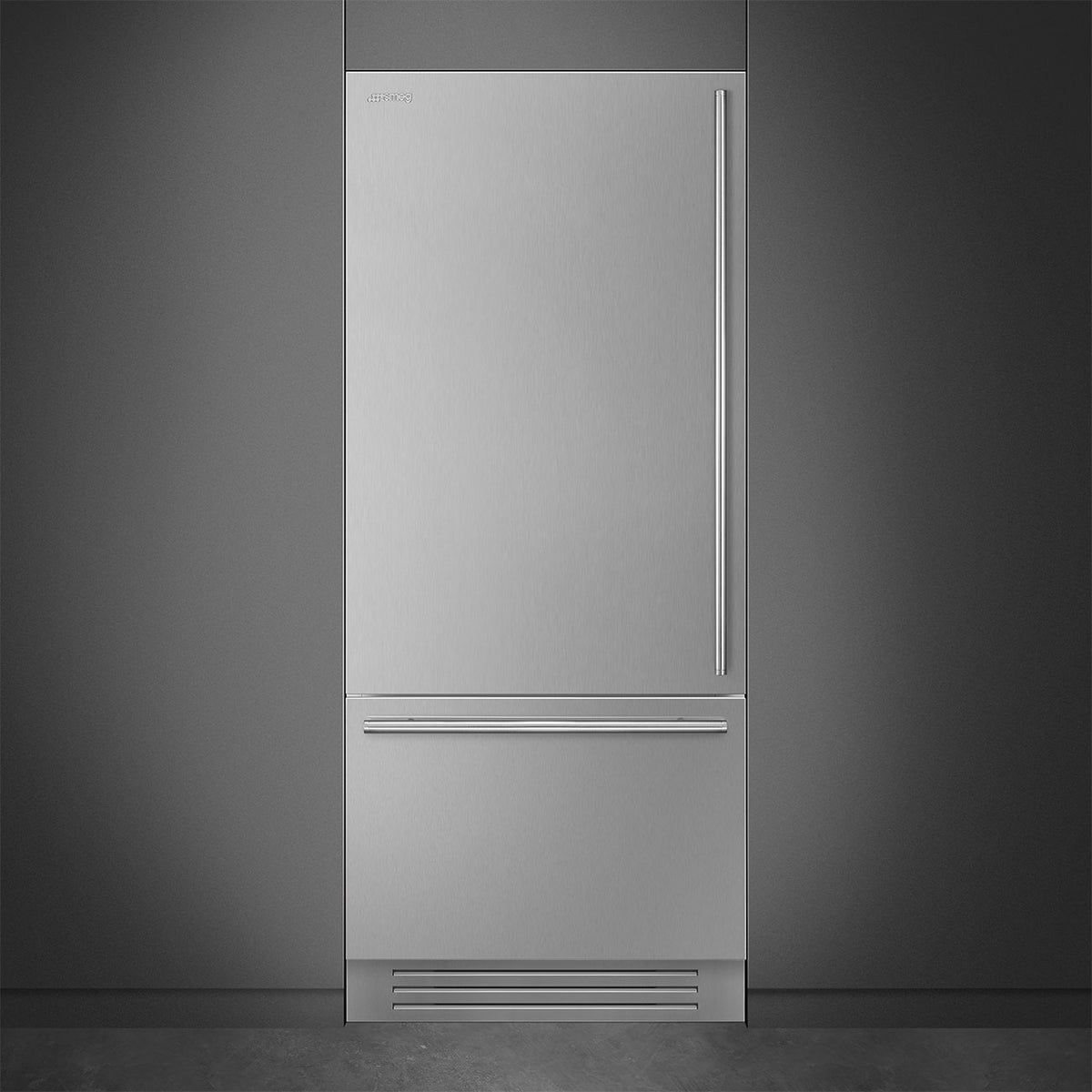 Smeg - 36" Stainless Steel Built-In Fridge with Convertible Freezer, Left Hinge - RBMU36LX