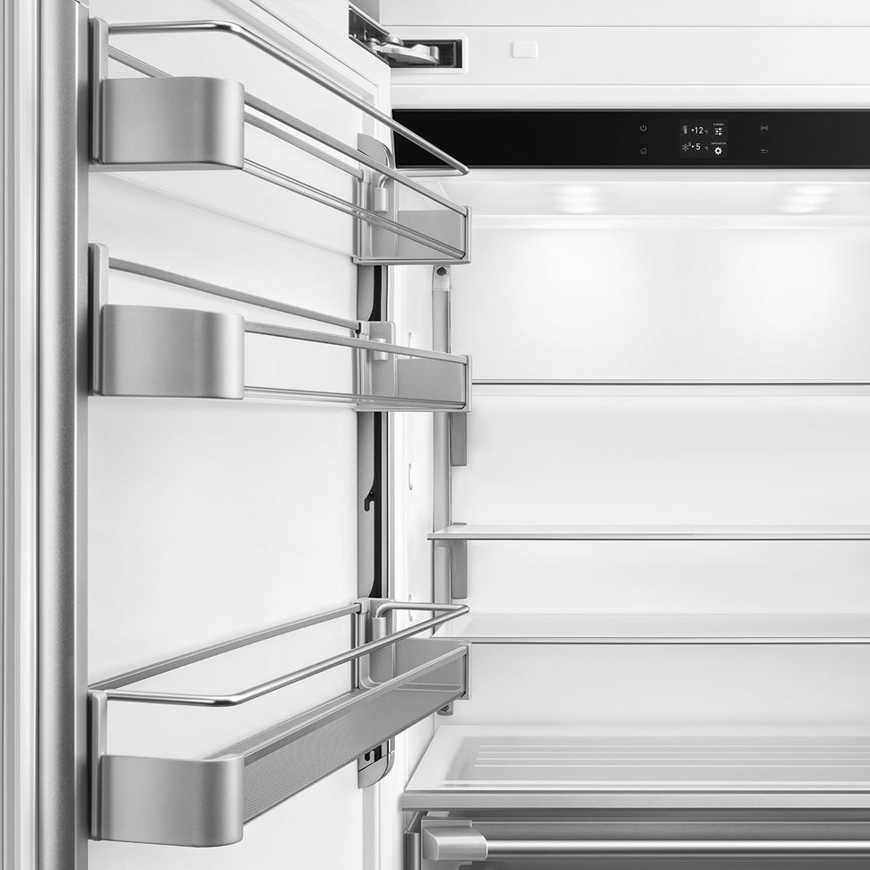 Smeg - 36" Stainless Steel Built-In Fridge with Convertible Freezer, Left Hinge - RBMU36LX