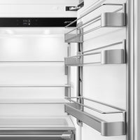 Smeg - 36" Stainless Steel Built-In Fridge with Convertible Freezer, Right Hinge - RBMU36RX