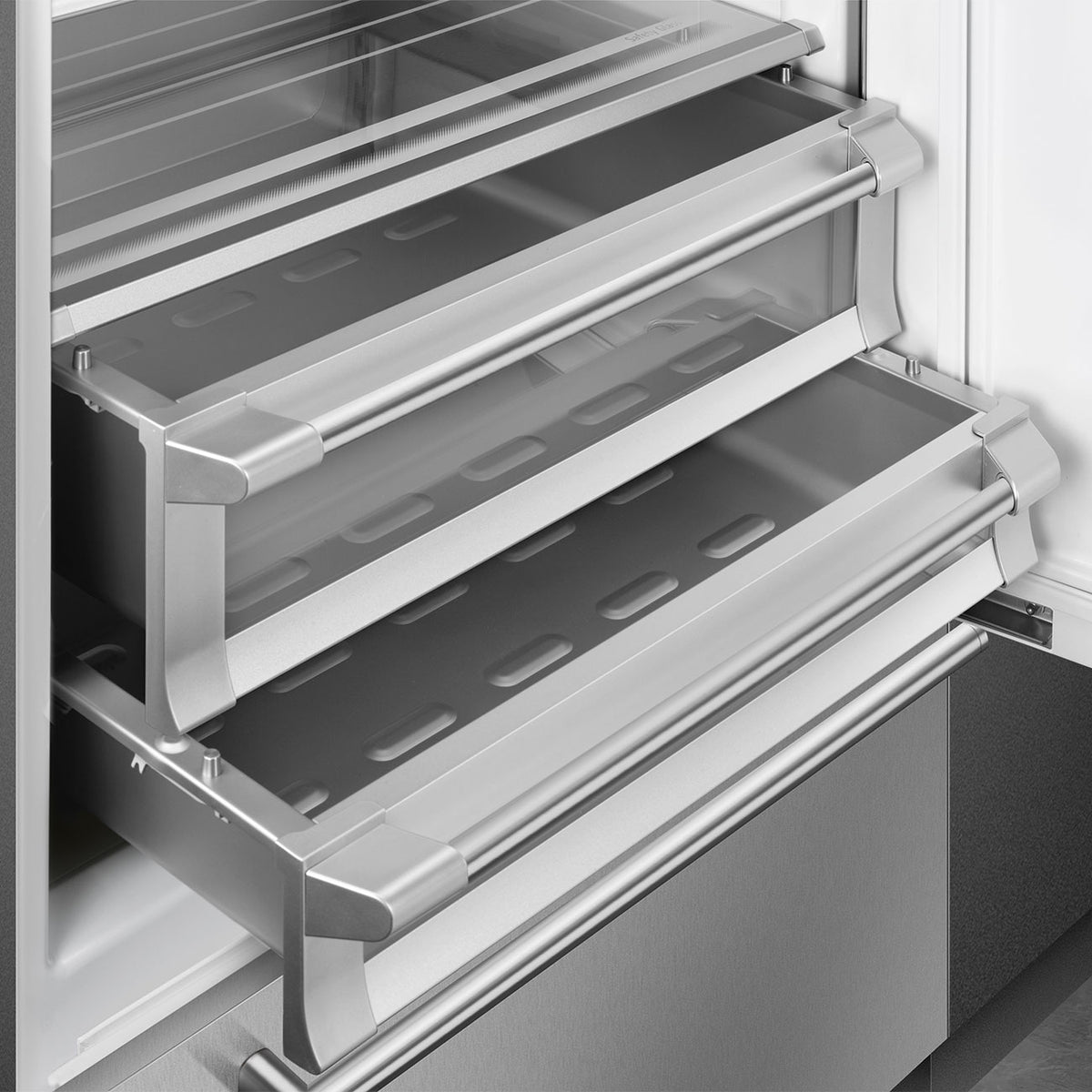 Smeg - 36" Stainless Steel Built-In Fridge with Convertible Freezer, Right Hinge - RBMU36RX
