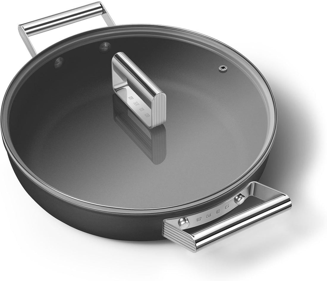 Smeg - 3.7 L 50's Style Non-Stick Braiser Black - CKFD2811BLM