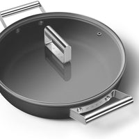 Smeg - 3.7 L 50's Style Non-Stick Braiser Black - CKFD2811BLM