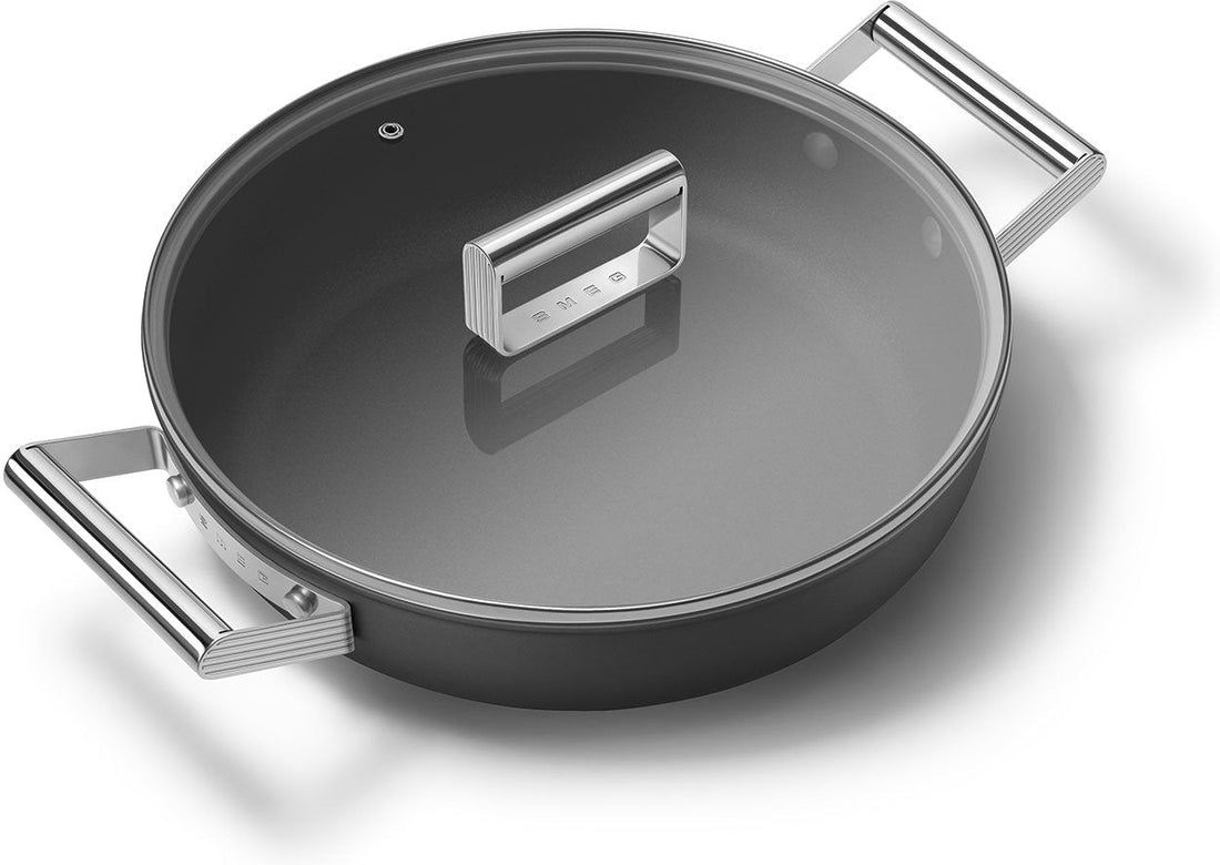 Smeg - 3.7 L 50's Style Non-Stick Braiser Black - CKFD2811BLM