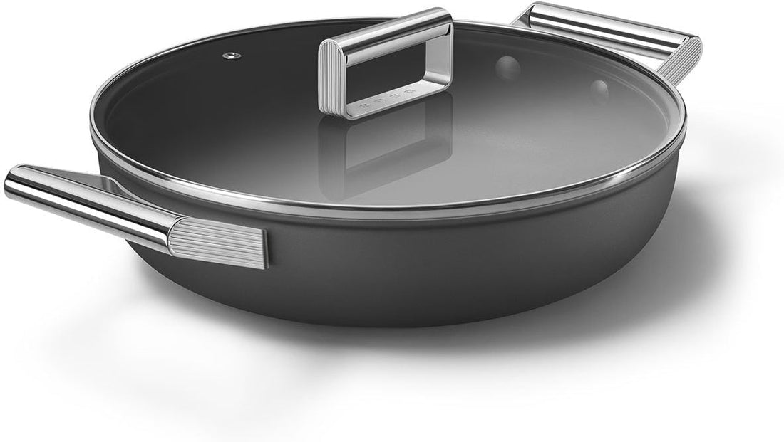 Smeg - 3.7 L 50's Style Non-Stick Braiser Black - CKFD2811BLM