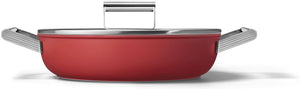 Smeg - 3.7 L 50's Style Non-Stick Braiser Red - CKFD2811RDM