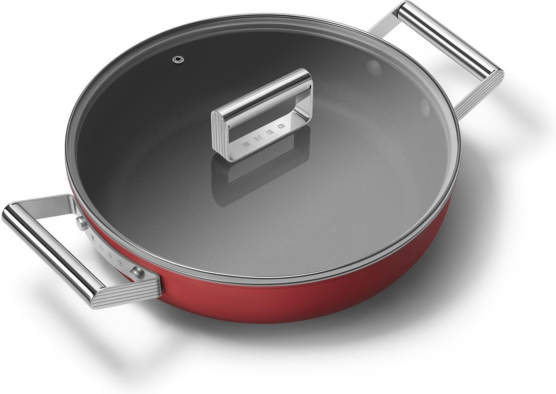 Smeg - 3.7 L 50's Style Non-Stick Braiser Red - CKFD2811RDM - DISCONTINUED