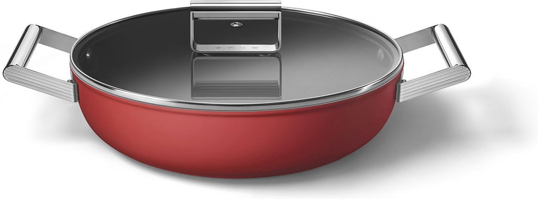 Smeg - 3.7 L 50's Style Non-Stick Braiser Red - CKFD2811RDM - DISCONTINUED