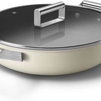 Smeg - 3.7 L 50's Style Non-Stick Brazier Cream - CKFD2811CRM