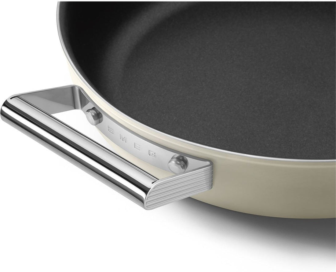 Smeg - 3.7 L 50's Style Non-Stick Brazier Cream - CKFD2811CRM