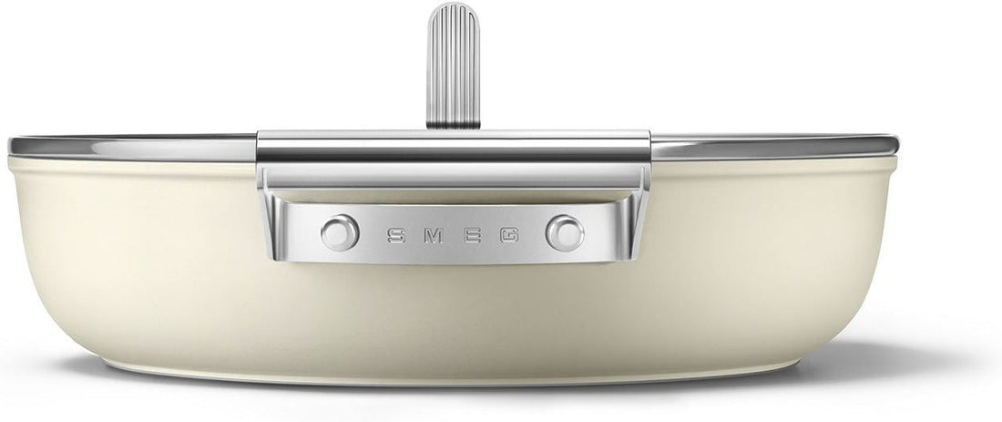 Smeg - 3.7 L 50's Style Non-Stick Brazier Cream - CKFD2811CRM