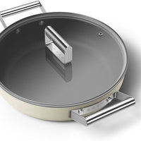 Smeg - 3.7 L 50's Style Non-Stick Brazier Cream - CKFD2811CRM