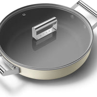 Smeg - 3.7 L 50's Style Non-Stick Brazier Cream - CKFD2811CRM