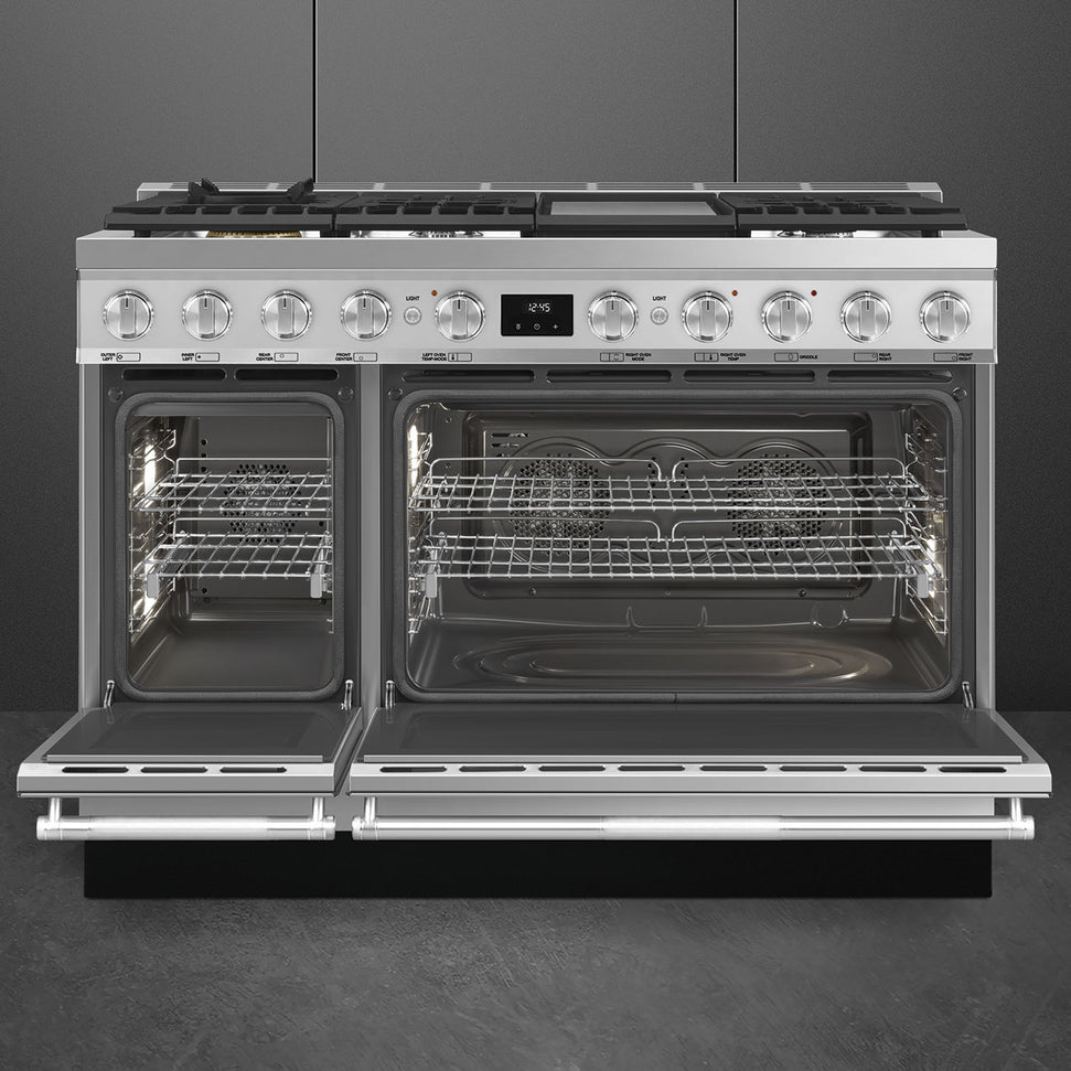 Smeg - 48" Dual Fuel Stainless Steel Professional Range - SPR48UGMX (Special Order Item)