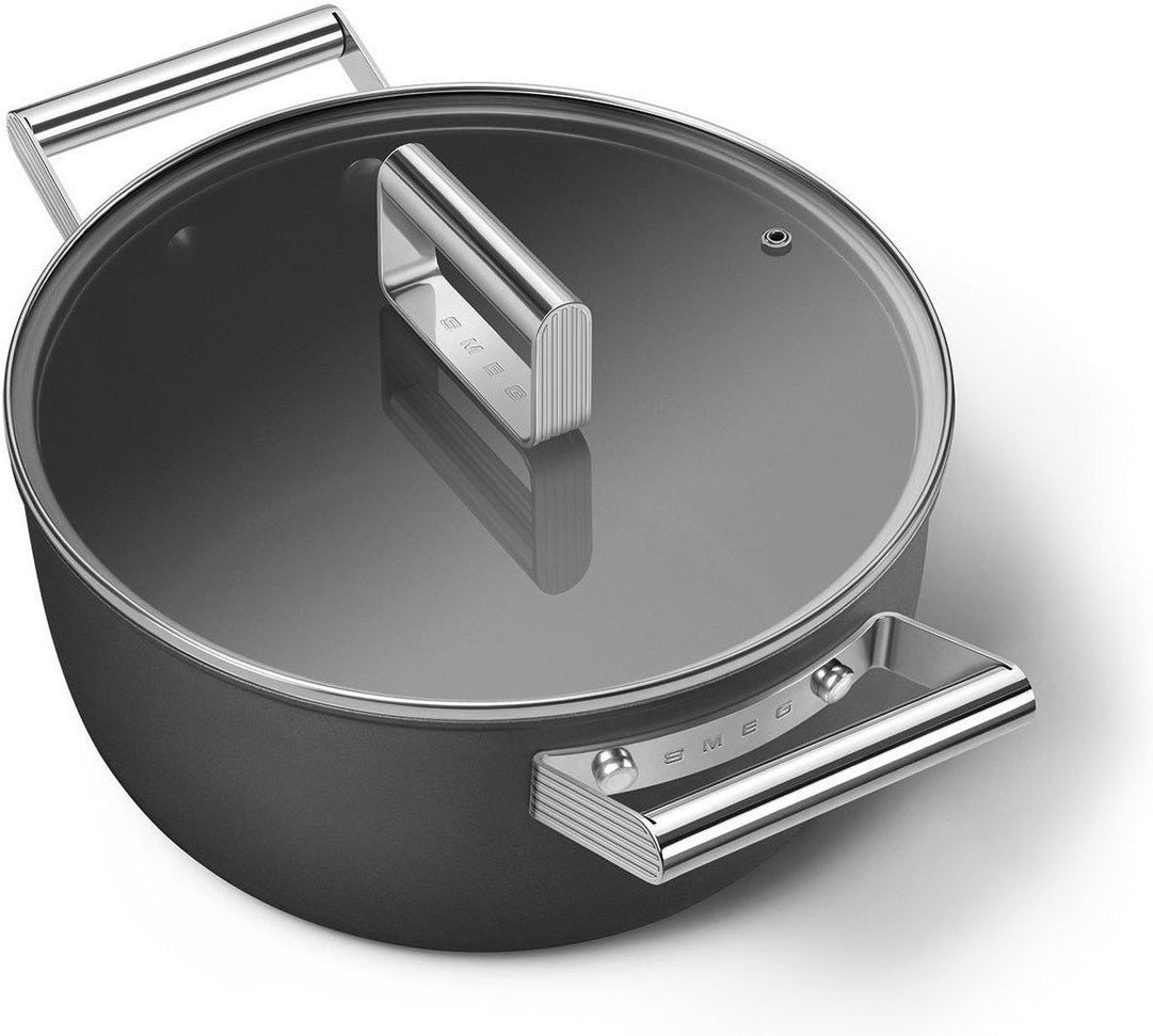 Smeg - 4.6 L 50's Style Non-Stick Casserole Black - CKFC2411BLM - DISCONTINUED