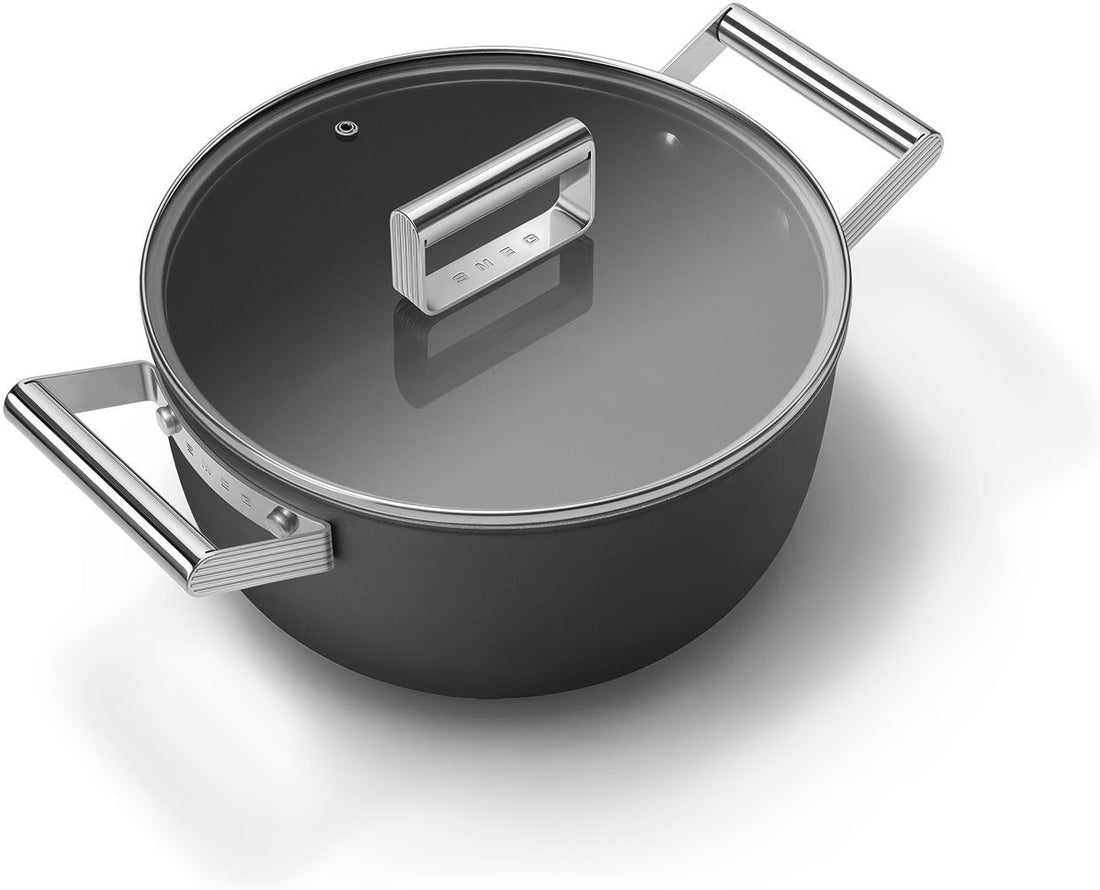 Smeg - 4.6 L 50's Style Non-Stick Casserole Black - CKFC2411BLM - DISCONTINUED