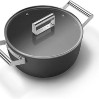 Smeg - 4.6 L 50's Style Non-Stick Casserole Black - CKFC2411BLM - DISCONTINUED
