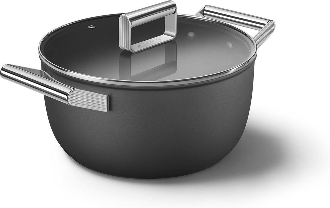 Smeg - 4.6 L 50's Style Non-Stick Casserole Black - CKFC2411BLM - DISCONTINUED